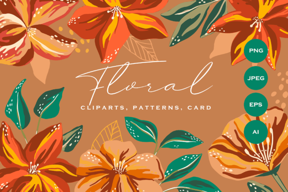 Bloom Floral Vector Clipart Pattern: A Versatile Design Asset for Creative Projects