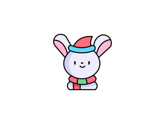 Christmas Bunny Illustration