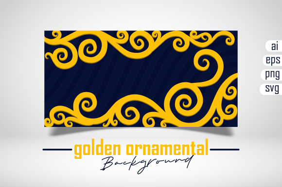 Golden Ornamental Background Design: A Versatile Tool for Creative Projects