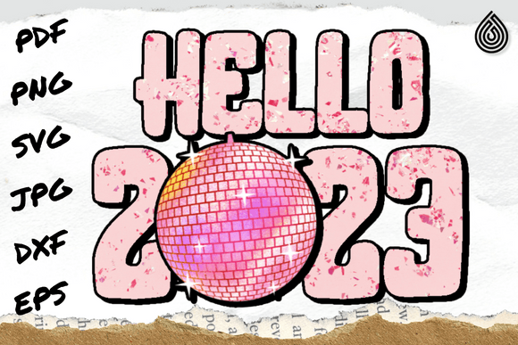 New Year’s Sublimation Groovy Disco 2023