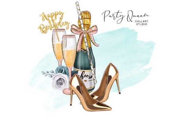 Party Clip Art, Golden High Heels: A Strategic Tool for Creative and Professional Use