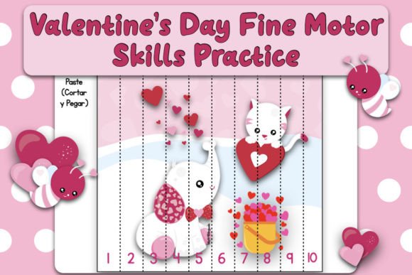Valentine Fine Motor Practice for Bilingual Learners