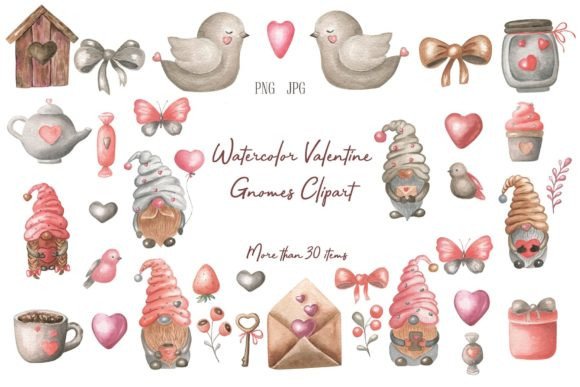 Valentine’s Day Love Watercolor Collection