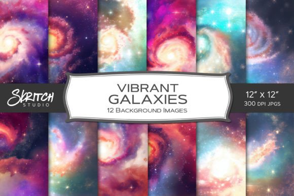 Vibrant Galaxies Background Textures