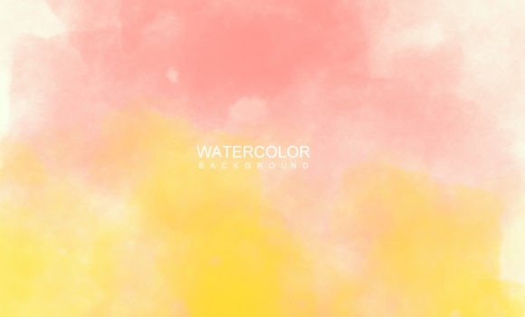 Yellow Peach Watercolor Background